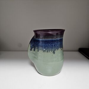 Signed Handmade Neher 2016 Clay In Motion Hand Warmer Mug